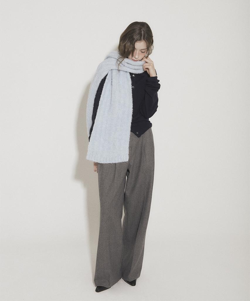 Eoboneoseu Wool Double Pleated Slacks [Gray]