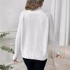 Autumn and Winter Women's Solid Colour Sweater High Neck Pullover Loose Solid Colour High Neck Sweater