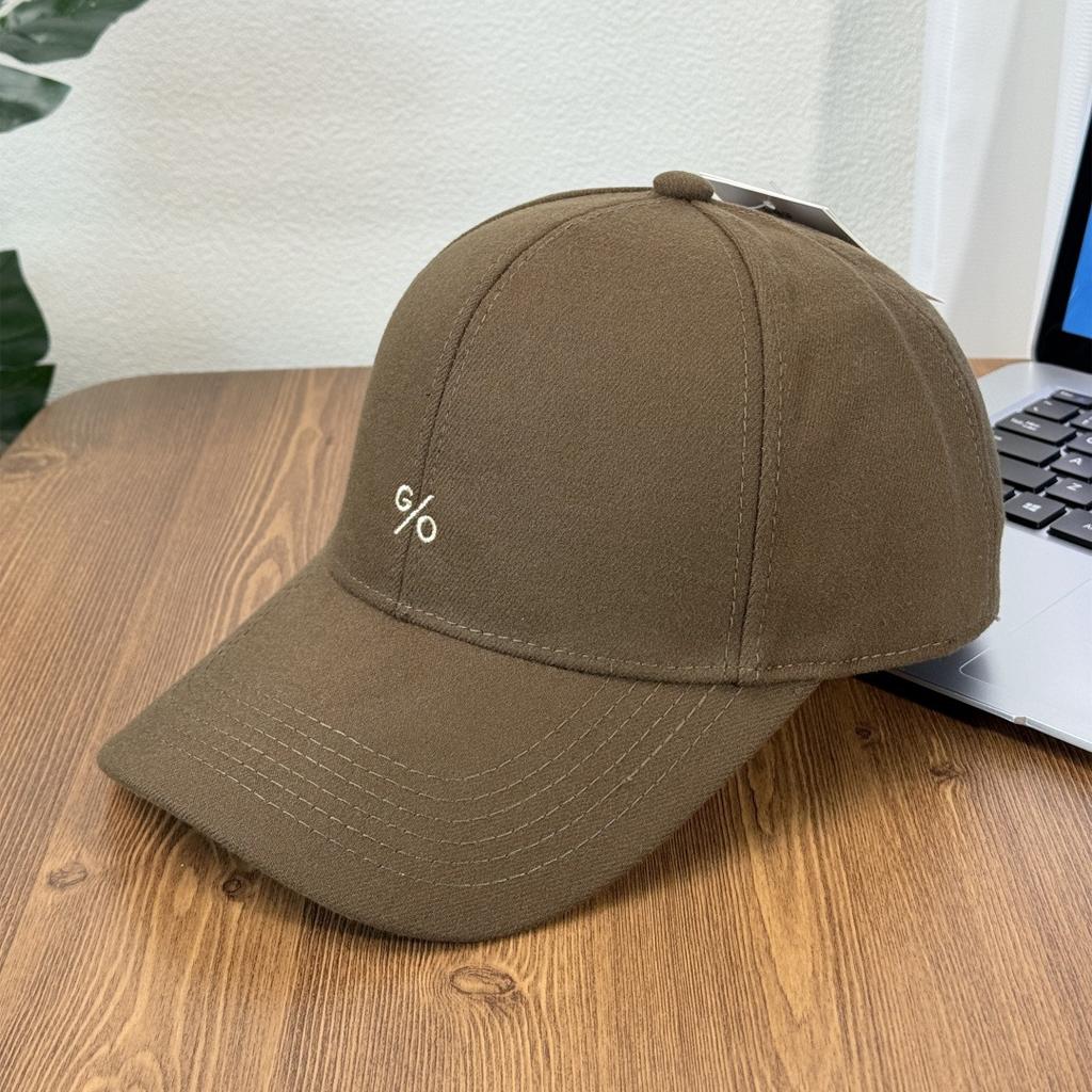 Fashion Hat Flannel Thickened Wool Women's Autumn and Winter Versatile Cap Korean Version Personalized Letter Embroidery Hardtop Wide Hat Baseball Cap