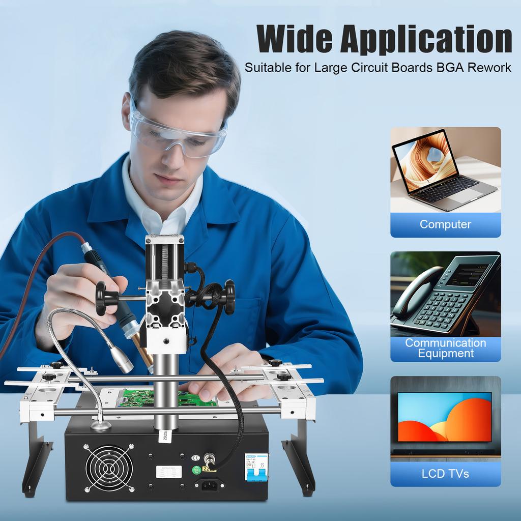 IR6500 Infrared BGA Soldering Station Desoldering Station Iron Infrared Rework Station Heating Welding Device Rework Station
