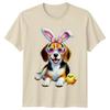 Beagle Puppy Wearing Bunny Ears And Unisexs TShirt Beagle Dog Easter Animal