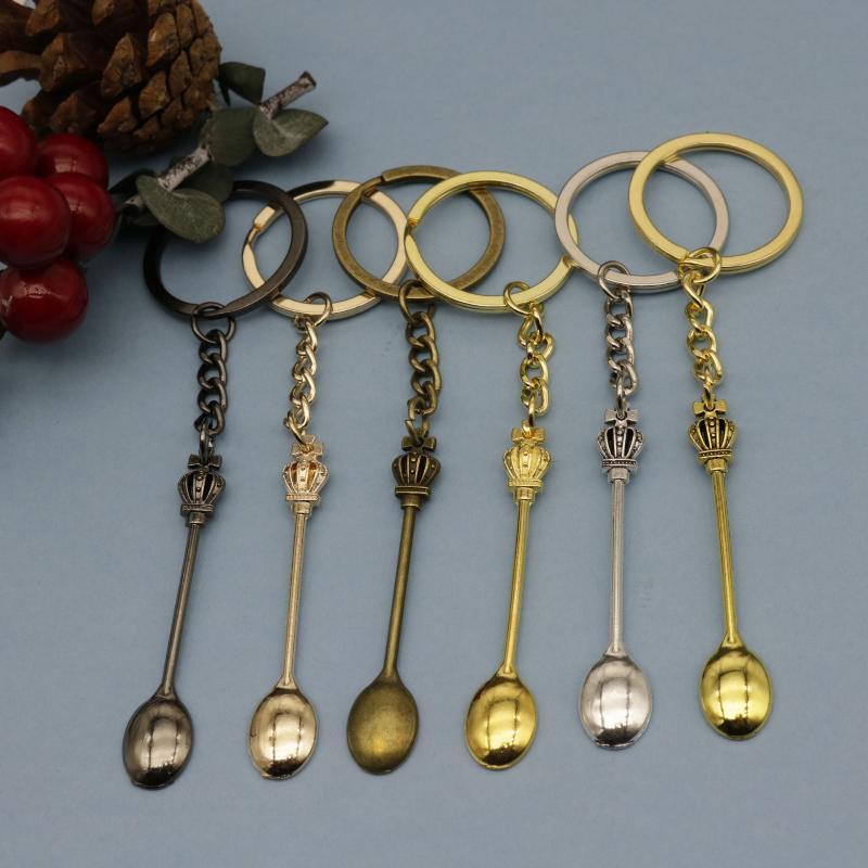 Mini Spoon Keychain Lightweight Teaspoon Pendant Key Ring for Filling Salt Vials Outdoor Camping Hiking Use