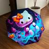1pc Halloween Hello Kitty Automatic Folding Umbrella] Durable Iron Frame & Rod, Portable Folding, Makes a Great Holiday Gift Yy251016249