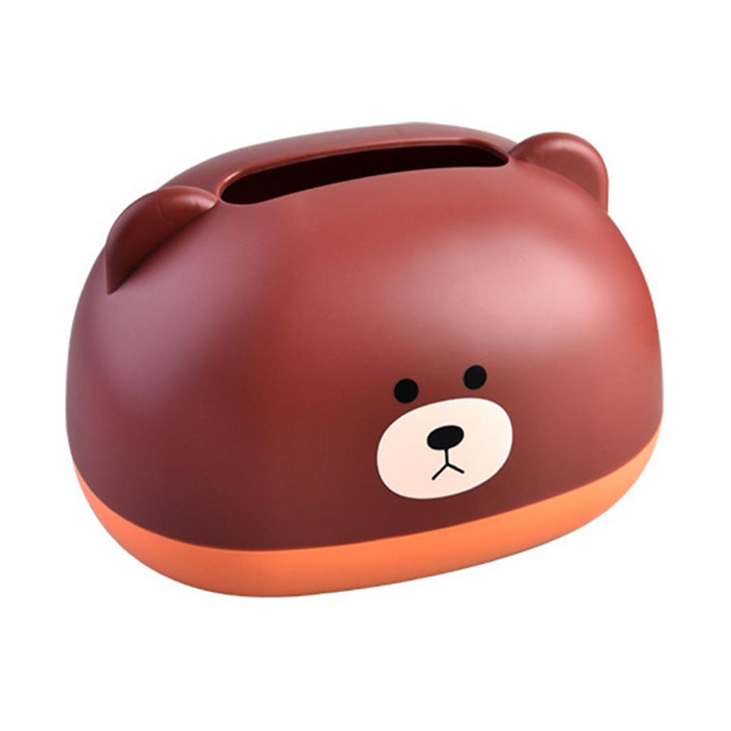 Tissue Box Cover PP Cute Cartoon Animal Desktop Tissue Dispenser Napkin Holder Case for Bathroom