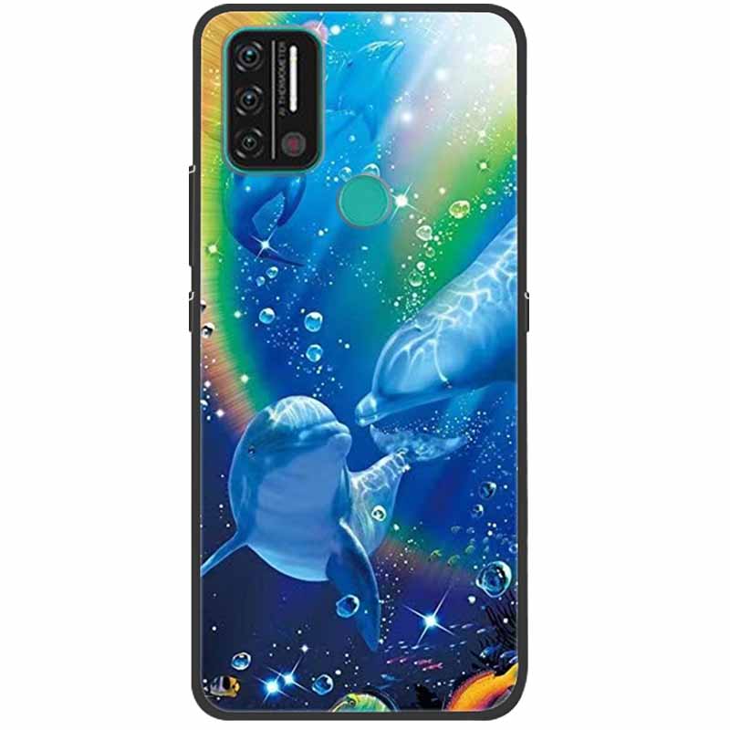 Weiche bedruckte Hülle für Umidigi A9 Pro Hülle Silikon Schutzhülle Schwarze Hüllen für Umidigi A7 Pro Niedliche Katze A9Pro A 9 A7Pro