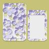 1pc Women Pink/Purple Flower Business Card Holder Cartoon Credit Card Holders Bank ID Holders Badge Card Cover Case With Rope