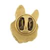 Bulldog Francês, Frenchie II - broche pin banhado a ouro, ornamento de cachorro elegante, pin único da marca Art-Dog