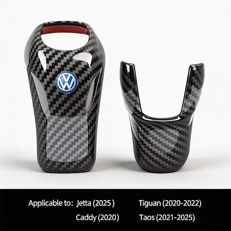 Carbon Fiber Car Gear Head Shift Knob Handle Cover Trim Sticker For VW Golf Polo GTI Tiguan R-Line Passat Santana Variant Jetta BH4