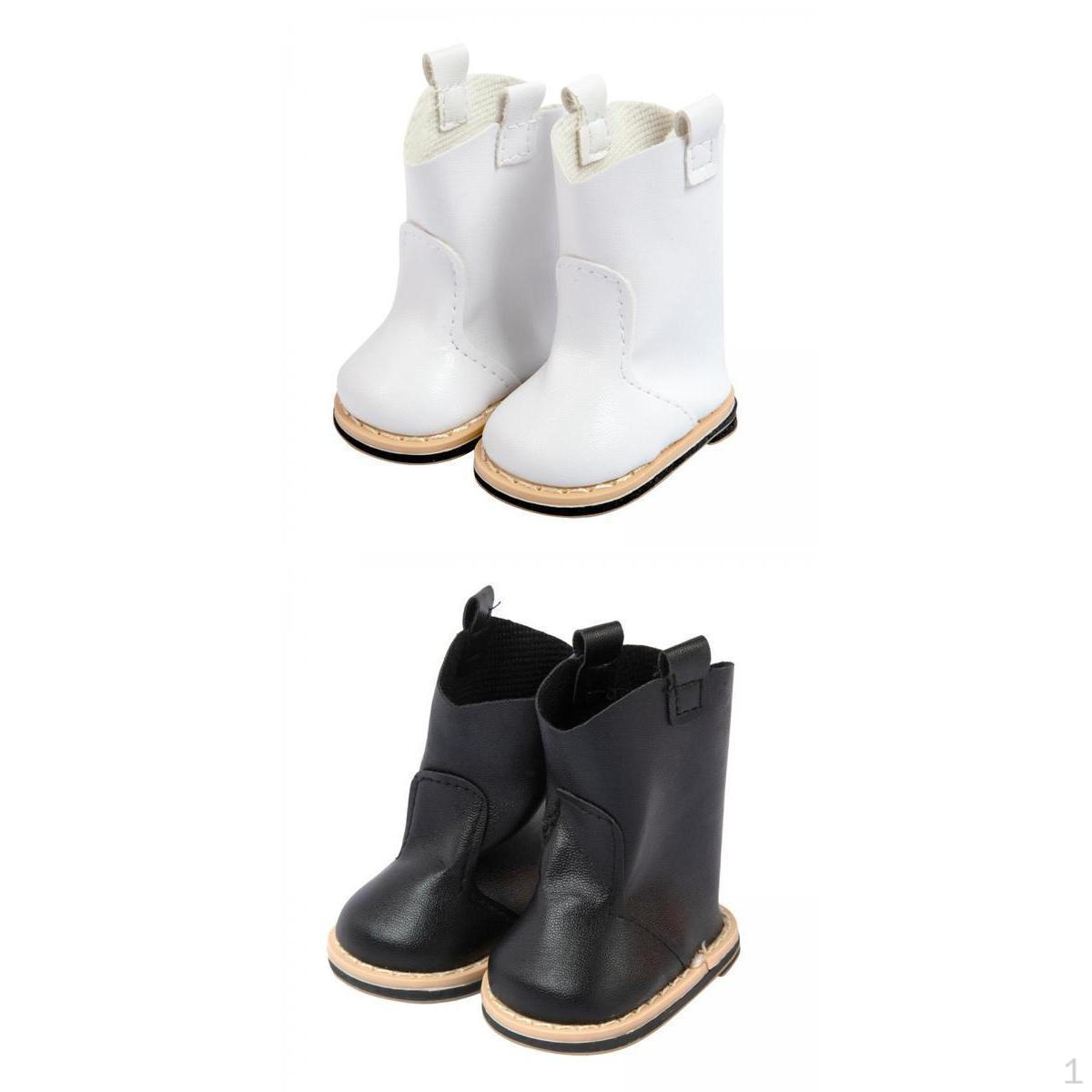 

2 пары модных ботинок унисекс из ПУ кожи, аксессуар для наряжания 18-дюймовых кукол