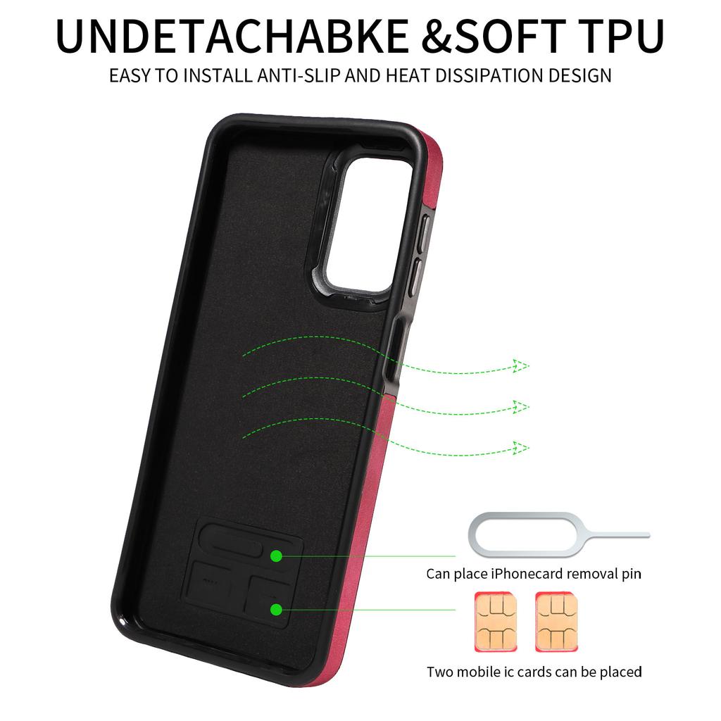 For Samsung Galaxy A23 (4G),Samsung Galaxy A23 5G Ring Bracket Card Holder Slots Cover Phone Case