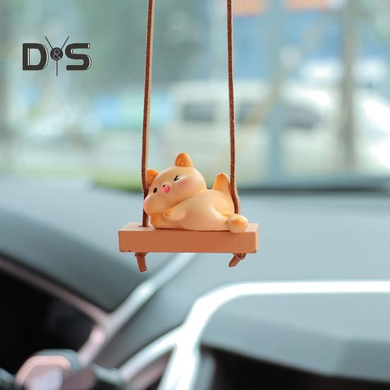 Cartoon Bär Hängendes Ornament Rückspiegel Dekoration mit Lanyard Einfache Installation Auto Innen Anhänger