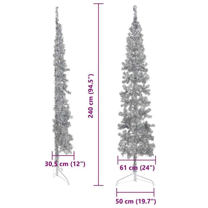 VidaXL Demi Artificial Christmas Tree Slim with Stand Christmas Tree Holiday Decoration Christmas Ornament Decoration of 344598