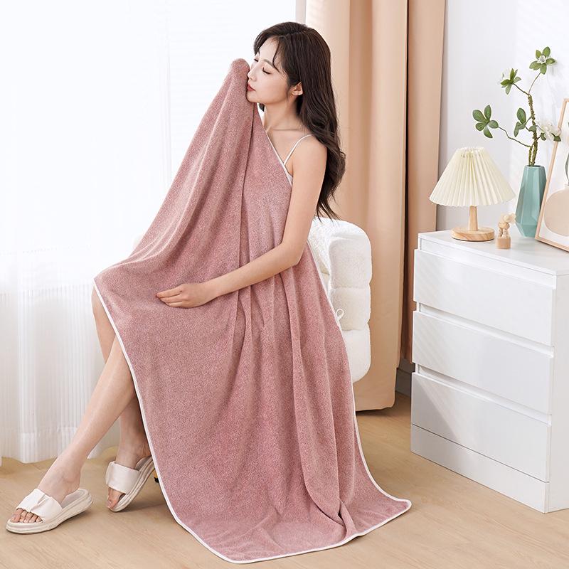 Soft Quick-Dry Coral Fleece Bath Towel - Absorbent, Large, Customizable Logo for Home & Salon