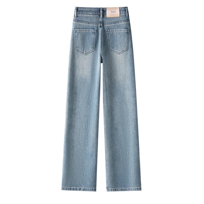 Retro Bestickte High-Waist Wide-Leg Jeans für Damen - 2025 Trendige Schlankmachende Passform