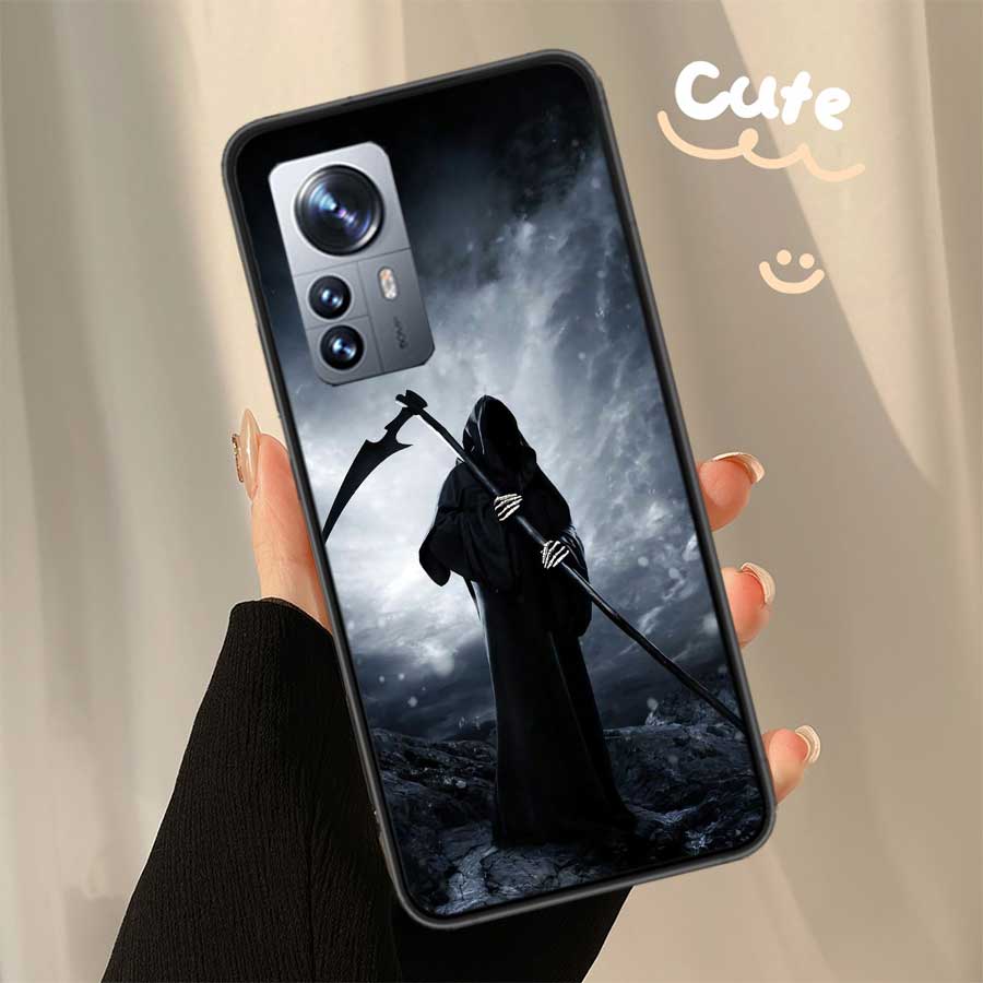Death Grim Reaper Skull Phone Case For Xiaomi Poco X7 X6 X5 X4 X3 GT NFC M4 M5 Pro 5G M3 Mi F6 F5 F4 F3 F2 F1 Capa Coque TPU Cov