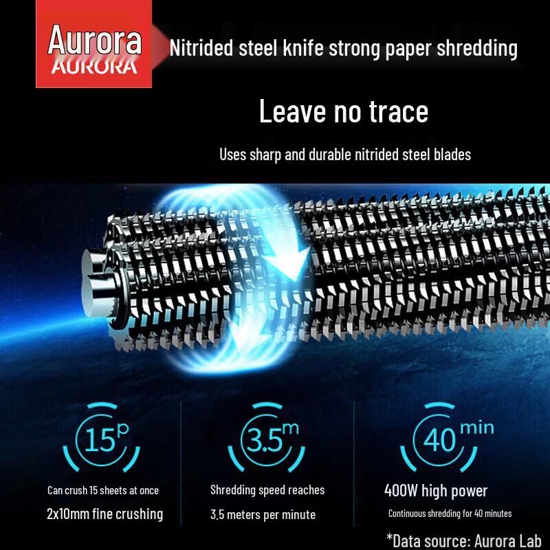 AURORA AS15210CD P-5 Commercial Shredder CN plug (adapter included)