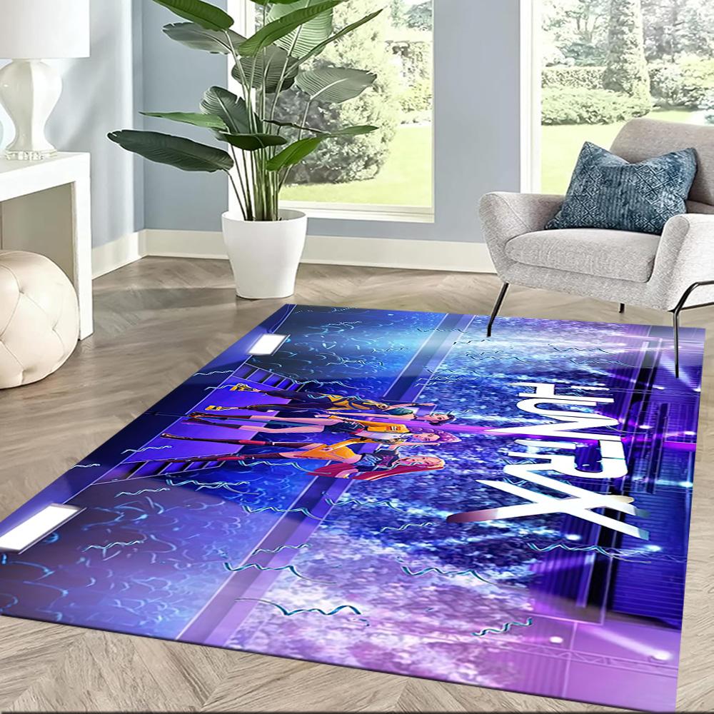 Golden K-pop Stars Square rugs are a great choice for living rooms, bedrooms, home décor, and as gifts.
