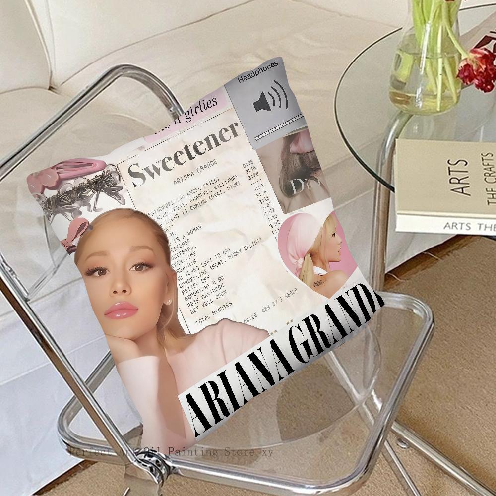 A- Arianas Singer G-Grande Pillow Case Square Pillow Bedroom Sofa Leisure Comfort Cushion Car Living Room Home Decoration