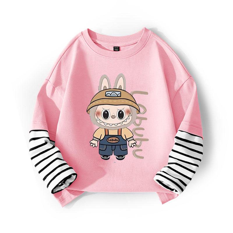 Spring and Autumn Girls'  Casual Base Shirt Children's Top