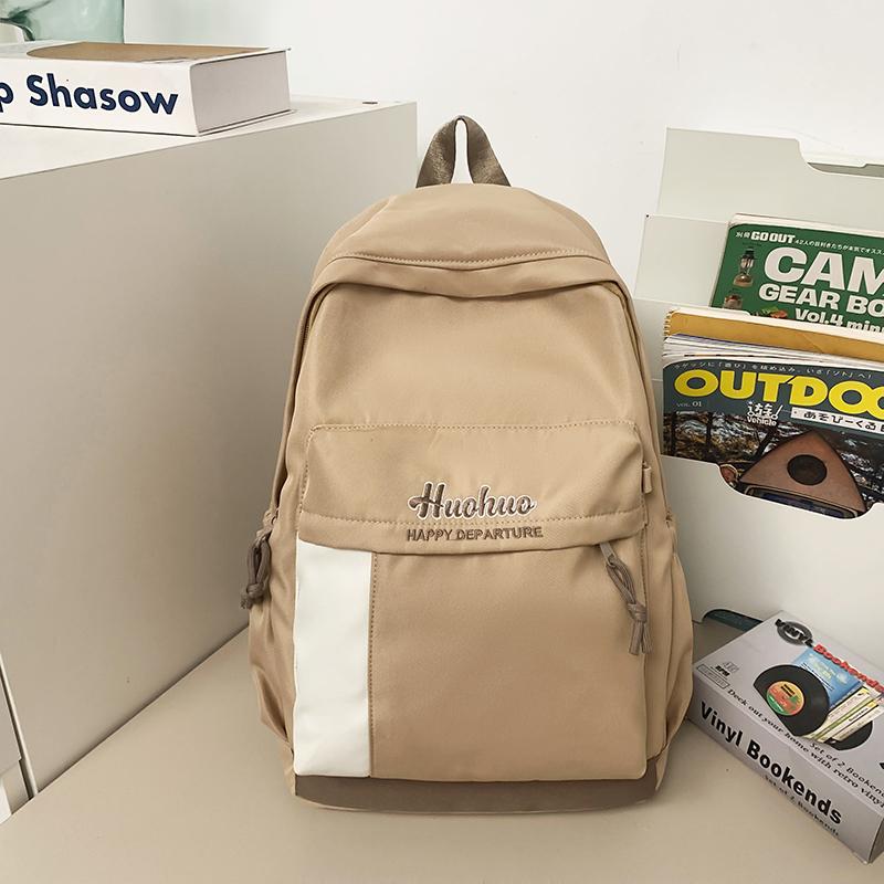 Школьный рюкзак с цветными блоками для учеников средней школы — фото 11