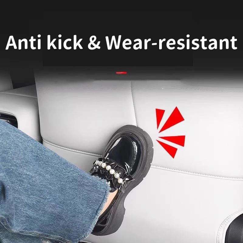 For Xpeng G6 2024 2023 Leather Seat Back Kick Protector, Backseat Kick Mat Seat Cover Waterproof Armrest Box Anti Kick