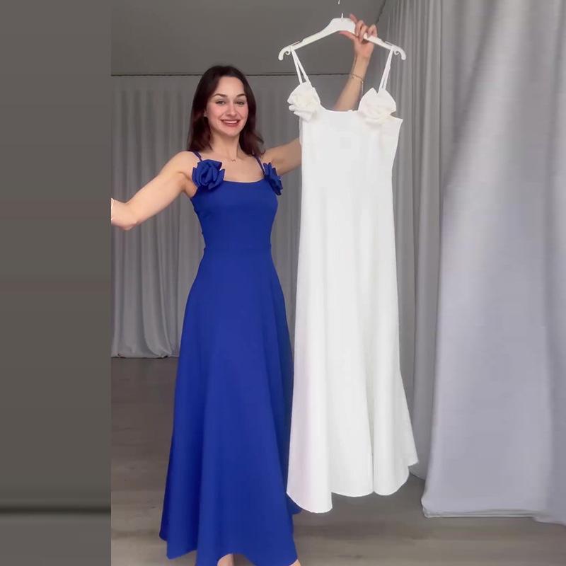 

Элегантное летнее французское платье-слинг для похудения XXL белый