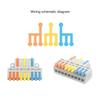 652F 3 in Multiple out Quick Wiring Connector Universal Splitter Wiring Cable Push-in