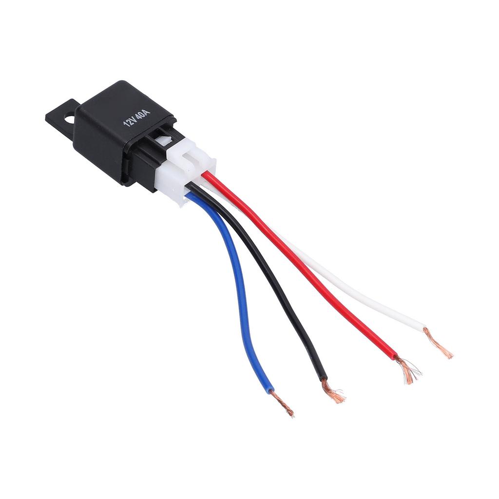 Waterproof Relay 4?Pin Nylon Tinned Copper with Harness Automotive Equipment DC 12V 40A