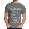 Intelligenz Passe dich an oder stirb Kodiertes T-Shirt Mode Rundhals Maßgeschneidert Mann S Retro Natürliche Baumwolle US