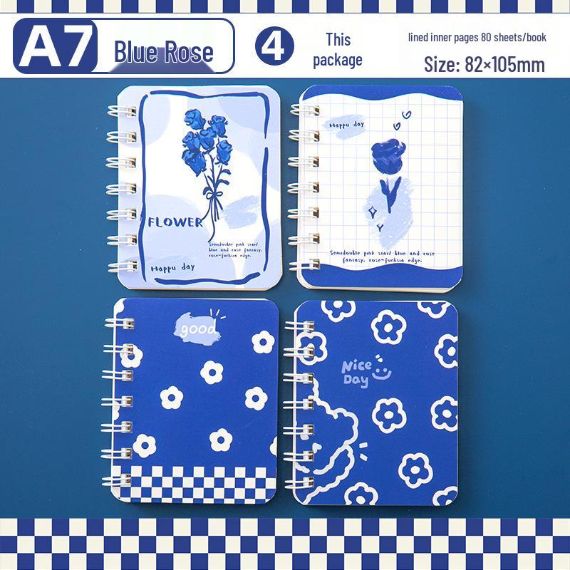 High-Value A7 Spiral Notebook - Cartoon Themed, Lined, Mini, Portable, Ideal for Elementary Students and Kids' Diaries