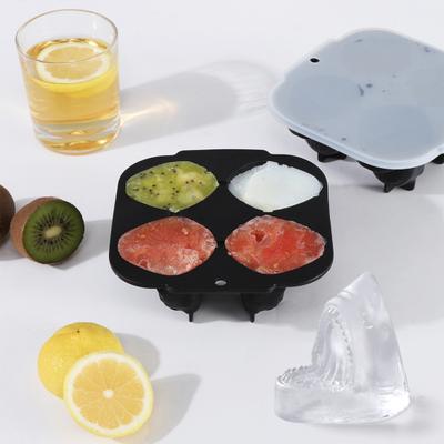 Yousheng Hai-Eiswürfelform, 3D-Silikon-Hai-Eiswürfelform, originelle Hai-Form für Whisky, Cocktails, Säfte, Partys und Schokolade