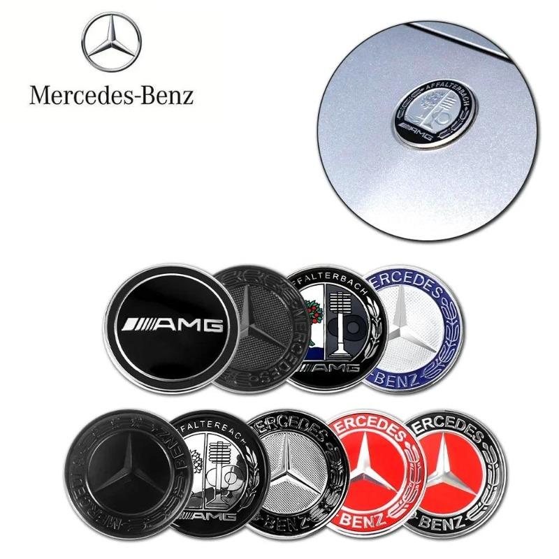 3D ABS Logo Car Front Grill Front Hood Emblem Sticker For Mercedes Benz W203 W204 W205 W206 W212 W213 W221 W222 W223 Accessories