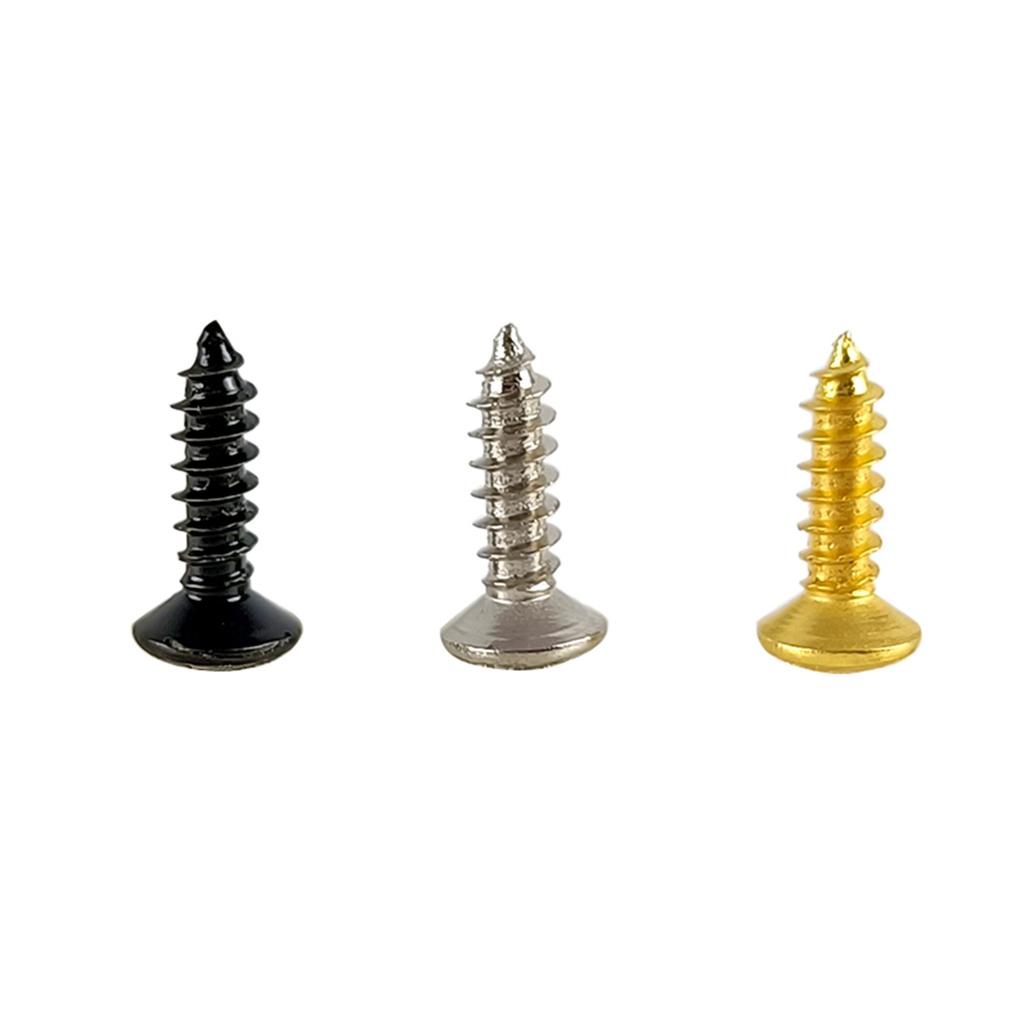100Pcs Guitar Pickguard Screws Bass Pickguard Screws Set Guitar Mounting Screws for Electric Guitar Bass Pickguard