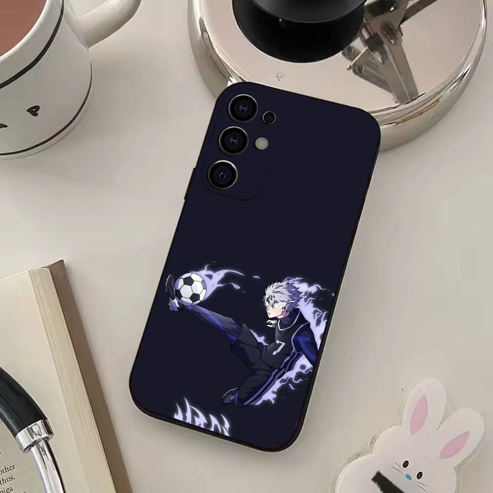 Anime Trent B-Blue L-Lock Phone Case For Samsung S25,S24,S21,S22,S23,S30,Ultra,S20,Plus,Fe,Lite,Soft Black Cover