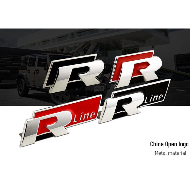 Compatible avec Volkswagen R-line: Autocollant Grille Métallique pour Modèle Dazhong Rline