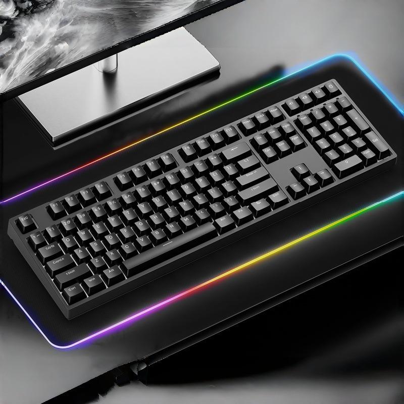 108-Key Blue Switch Mechanical Keyboard - Wired for Gaming and Office Use, New Model.