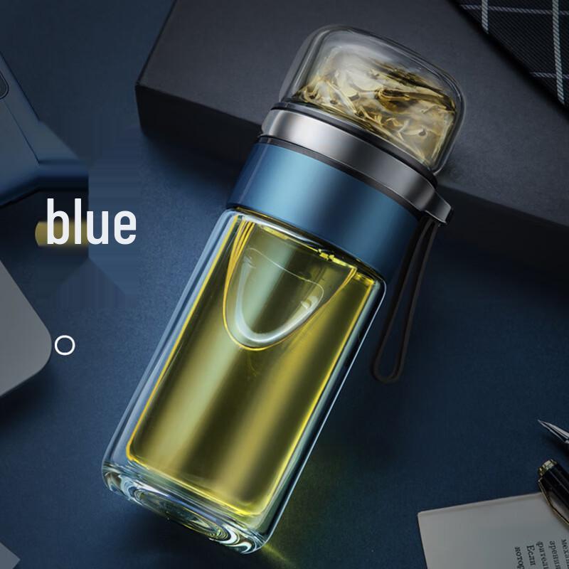 Double-Layer Glass Tea Infuser Bottle