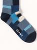 Beams Patchwork Free 11430198629 Men's Socks, Navy, Size,