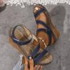 Sandálias Plataforma Anabela Leves de Verão com Tira Sandálias Casuais de Férias Sandálias de Verão Femininas Moda Cães Para Mulheres Sandálias