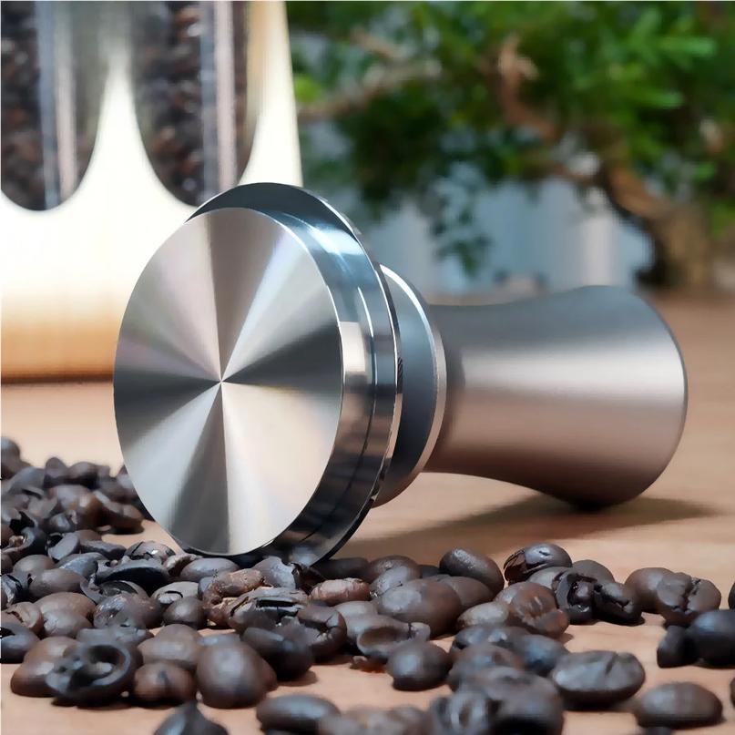 1Pc Coffee Tamper, Coffee Tamper, Stainless Steel Smooth Bottom or Threaded Bottom, Three Sizes: 51mm, 53mm, and 58mm