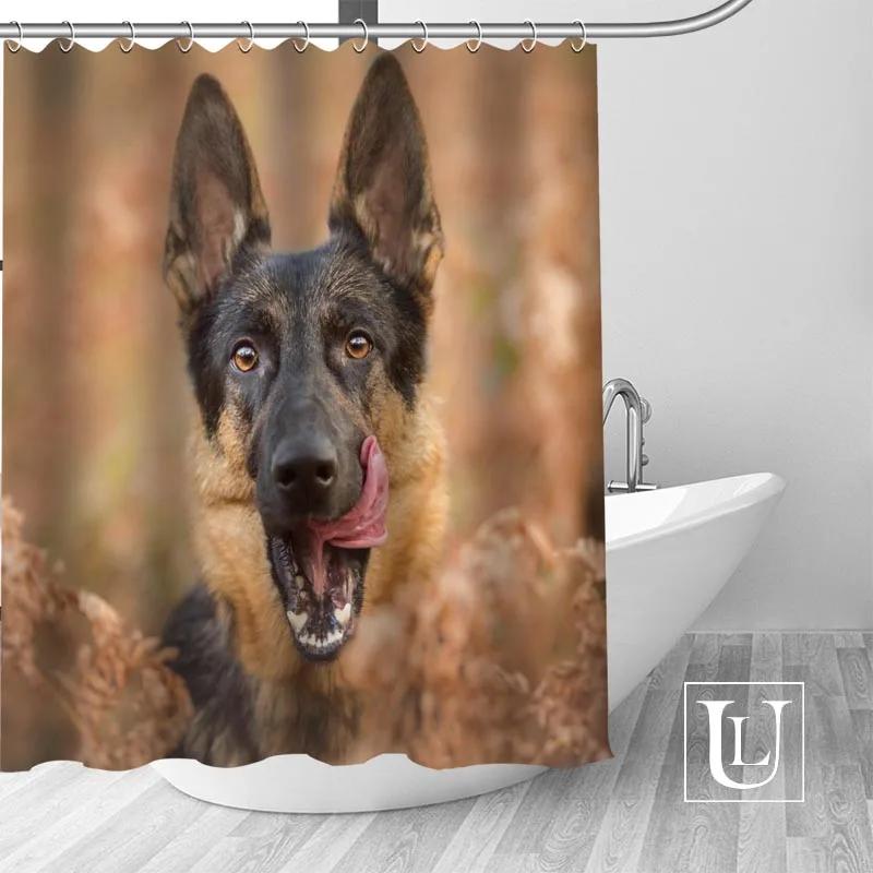 Benutzerdefinierte Deutscher Schäferhund Hund Duschvorhang MEHRERE GRÖSSEN Wasserdichtes Stoff Duschvorhang für Badezimmer Dekoration Dropshipping