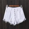 Plus-Size Ripped Button-Down Denim Shorts - Korean Style Wide-Leg Summer Hot Pants with Frayed Hem