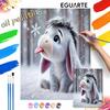 Eeyore Oil Paint Art Painting Kit Oil Paint Dots Home Wall Decor Winter Snow Fun (127 Characters)