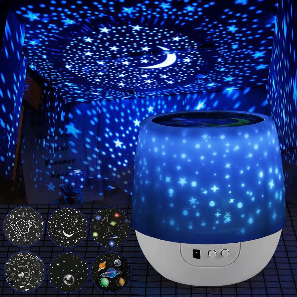 Bedroom Decoration Projection Lamp Starry Sky Projector Night Light Star Lights Starry Projector Moon Novelty Table Night