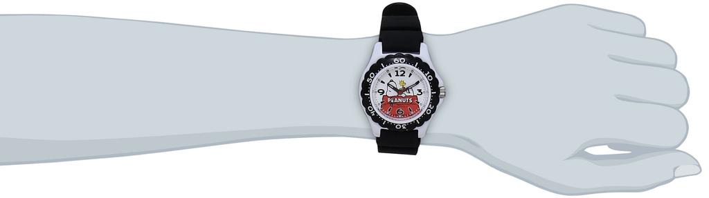 Citizen PEANUTS Snoopy 10 ATM Water Black Q&Q Boys' Watch, AA96-0015, Resistant,