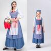 Girl Match Little Cinderella Cosplay Costume Halloween Clothing Match Plaid Blue