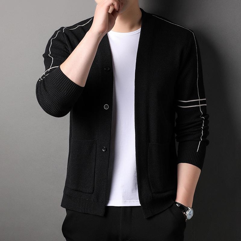 Pullover Strickjacke Herren Herbst Junge Männer Locker Lässig Klimatisierter Pullover Mantel Herren