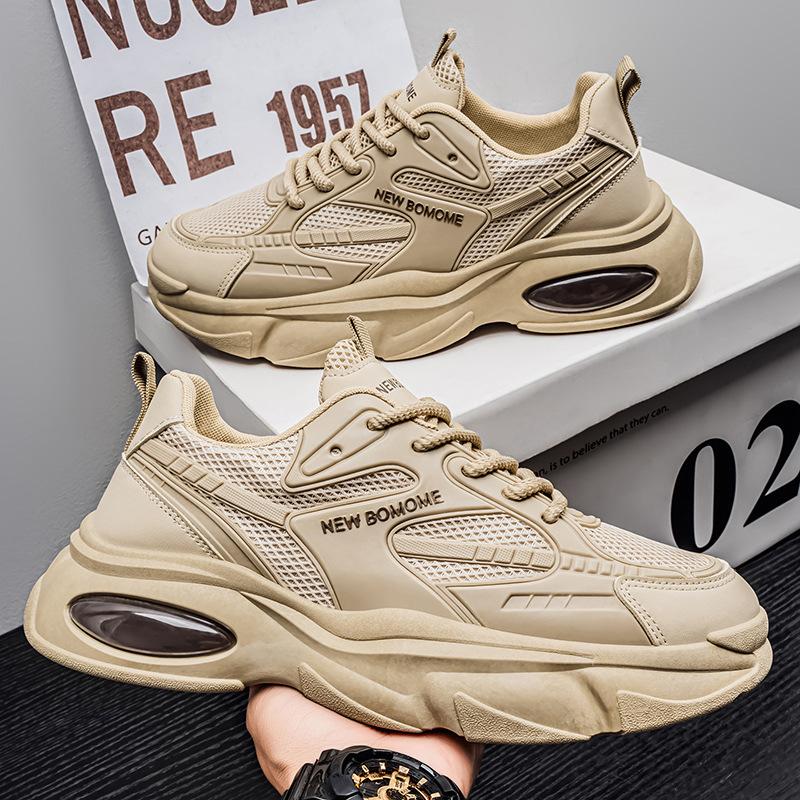 Men's Shoes Autumn New Breathable Shoes Men's Versatile Platform Sports Shoes Casual Running Dad Shoes