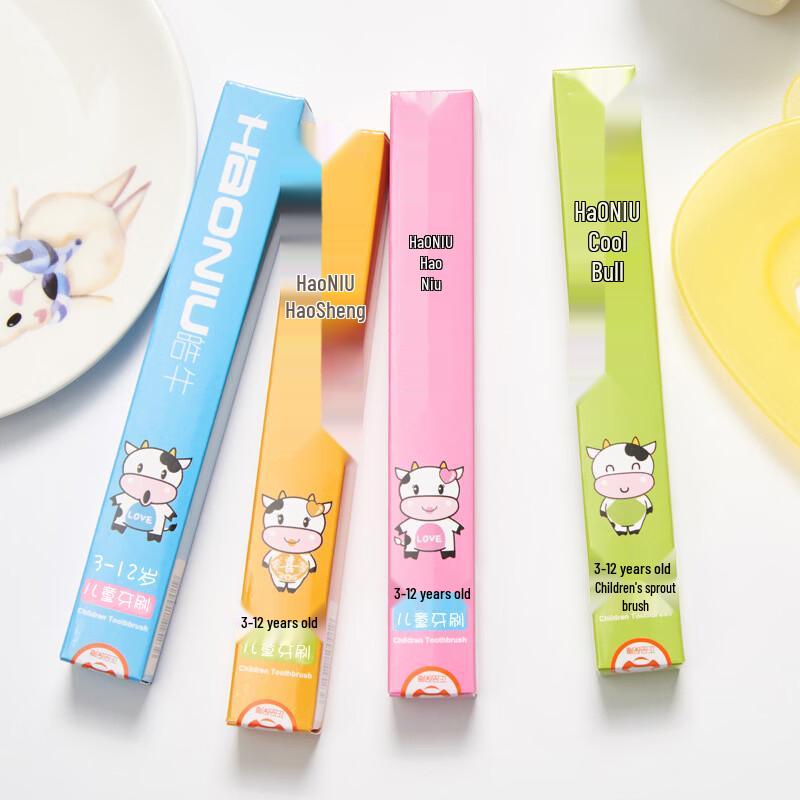 HAONIU Baby Cartoon Soft-Bristle Toothbrushes, 10-Pack
