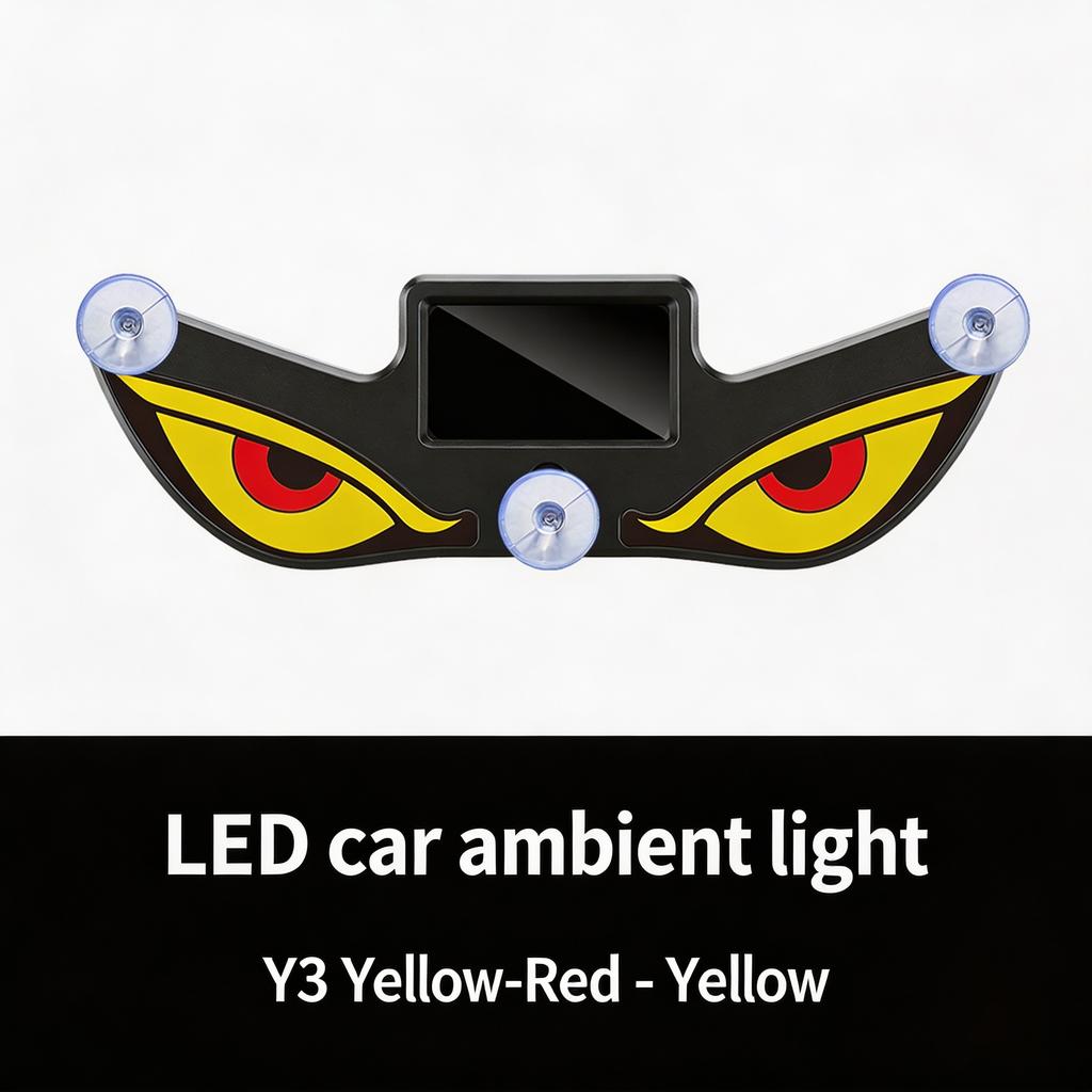 1 PZ Luce Neon per Auto Alimentata a Energia Solare Luce d'Ambiente a LED Senza Fili Ventosa Lampada Respiratoria per Atmosfera Ricaricabile USB